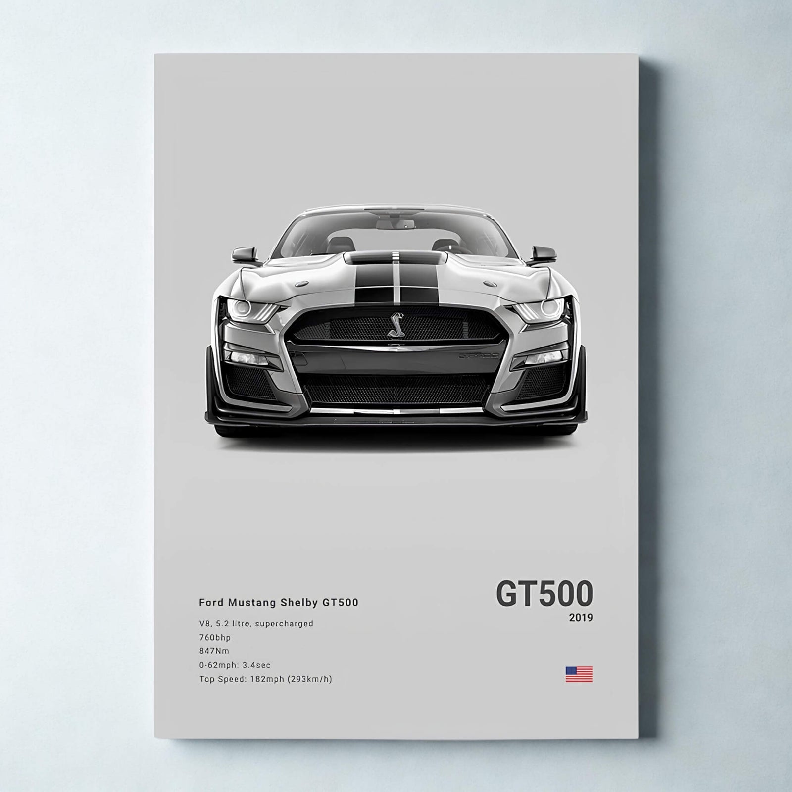 Mustang Shelby GT500 Canvas 20x30cm