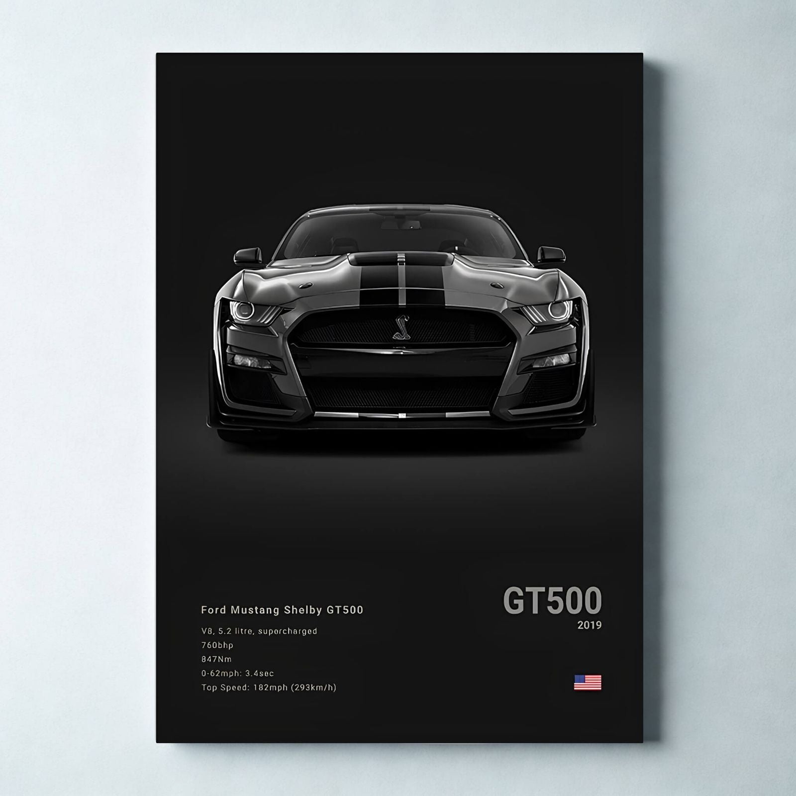 Mustang Shelby GT500 Canvas 20x30cm