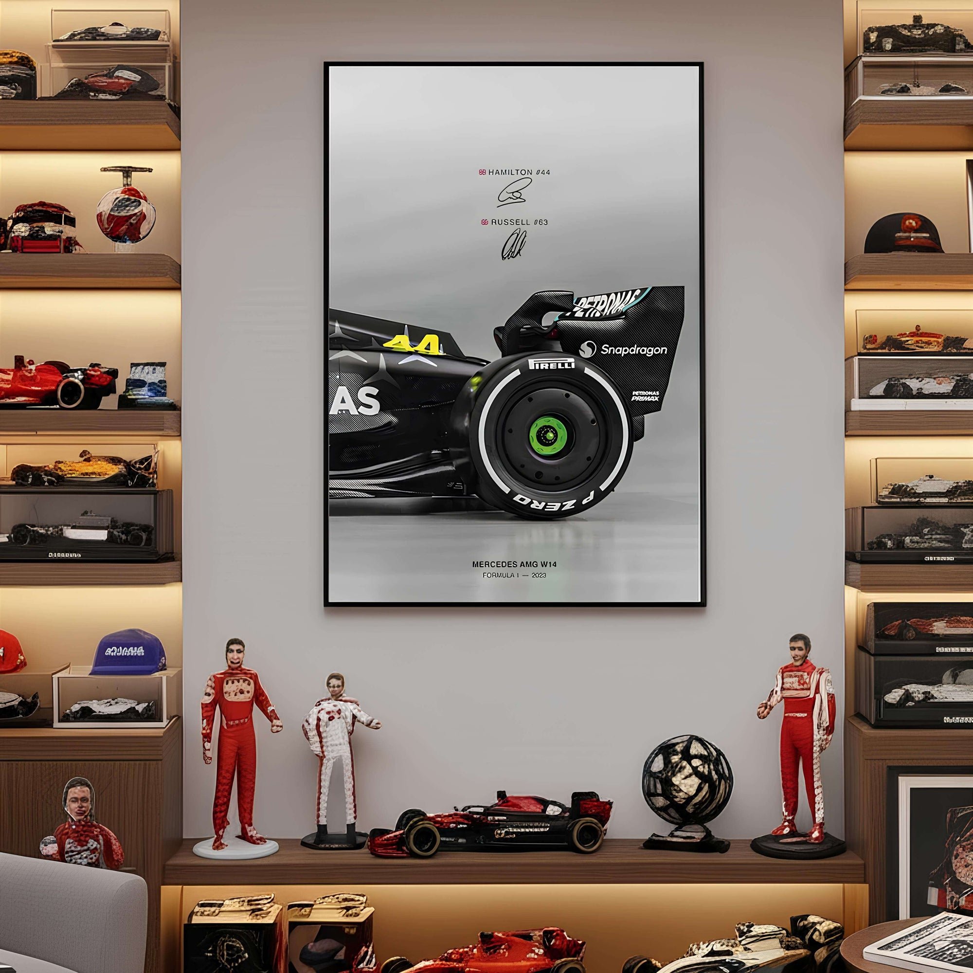 Mercedes AMG W14 2023 Racing Poster – Wall Art Collectible for Formula 1 Fans