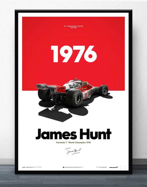 Racing Legends: James Hunt Canvas Print