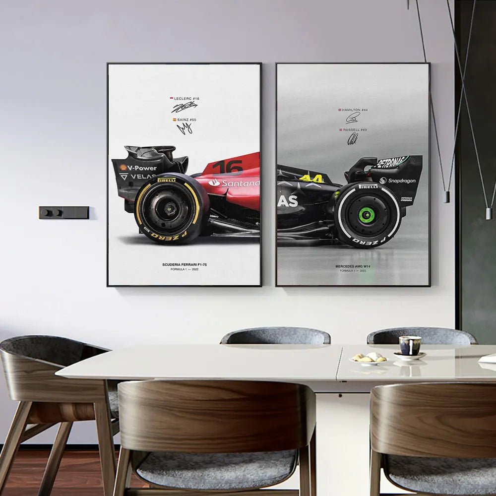Ferrari F1-75 vs Mercedes AMG W14